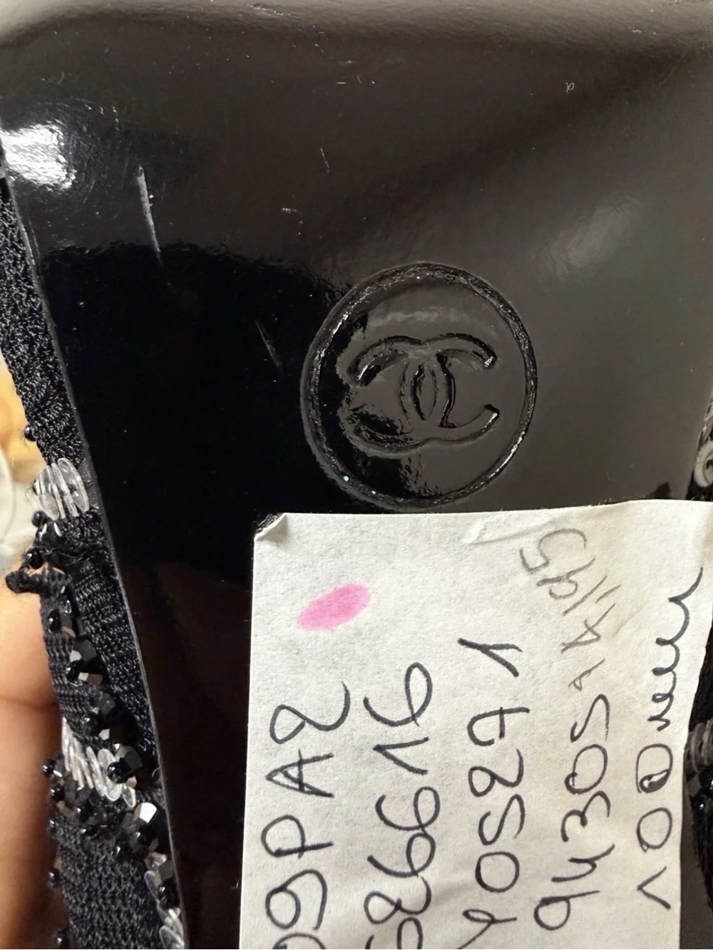 RARE CHANEL SAMPLE High Heels Side Zip Black Sz 38